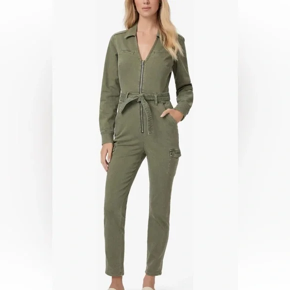 Paige Jolie Longsleeve Cotton Blend Jolie Jumpsuit Size 2 - Picture 1 of 8